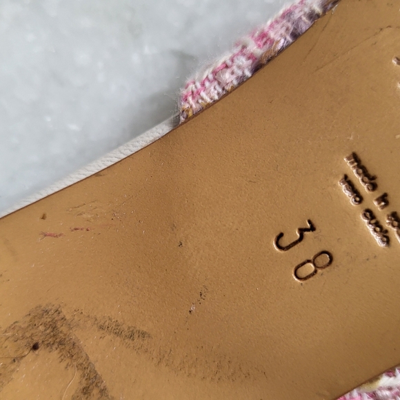 Jaime Mascaro Pink & White Sexy Kitten Heel Slip on Shoes $250 Retail! - Picture 5 of 6